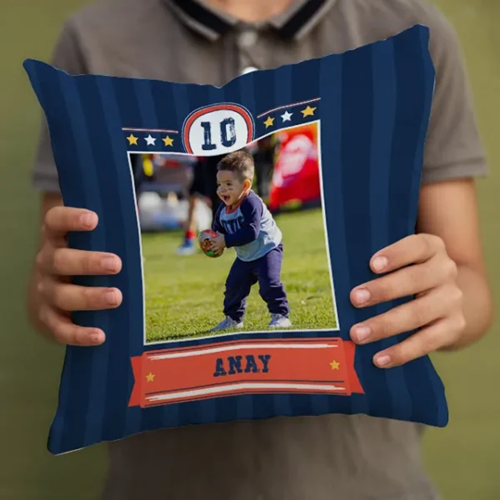 Personalized Photo Cushions Jersey Number